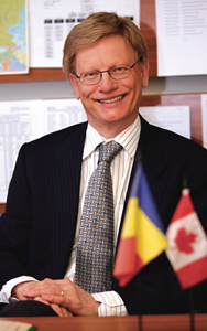 Jean Therriault, counsellor at the Canadian Embassy in Bucharest