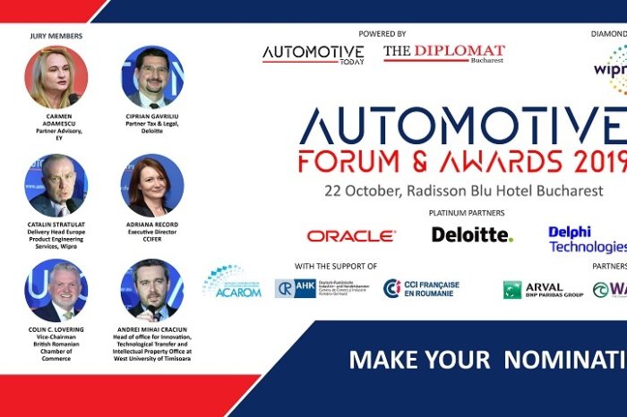 The second edition Automotive Industry Forum & Awards Gala to take place on October 22 at Bucharest