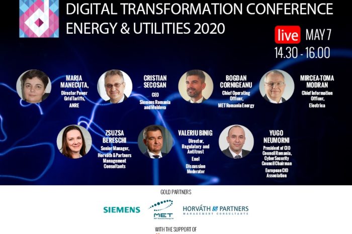 DIGITAL TRANSFORMATION CONFERENCE in ENERGY & UTILITIES  E-conference, Live on May 7th, 14.30-16.00 (Romania’s hours)