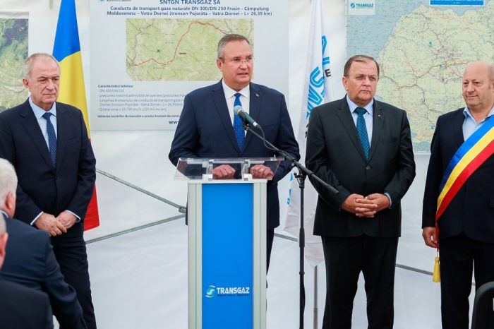 Transgaz completed the natural gas transmission pipeline Pojorata-Vatra Dornei