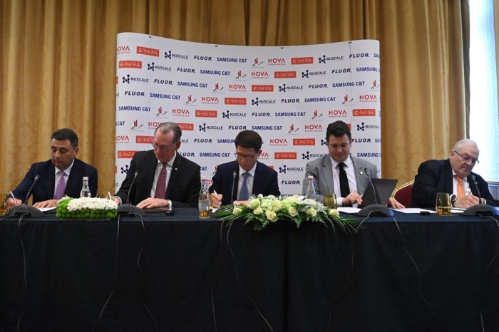 Nuclearelectrica, NuScale Power, E-INFRA, Nova Power & Gas,  Fluor Enterprises and Samsung C&T Corporation sign agreement to collaborate in the SMR deployment in Romania
