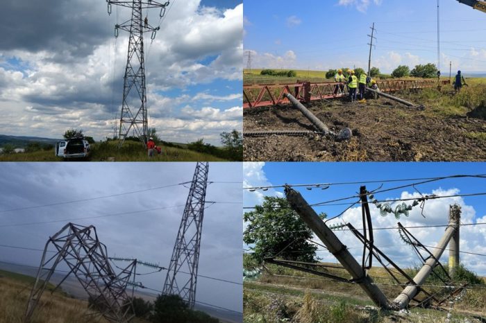Delgaz Grid and Electromontaj have made temporary electricity supply lines for storm-affected areas in Moldova