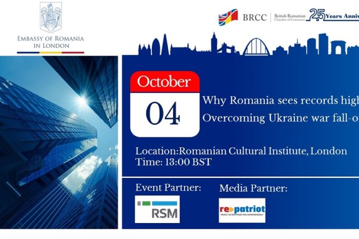 Key messages at the BRCC Conference in London: Why Romania sees records high FDI, overcoming Ukraine war fall-out?