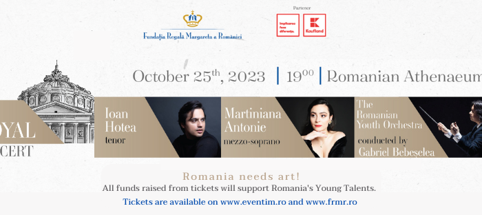Royal Charitable Concert at the Romanian Athenaeum on October 25th, supporting Romania's Young Talents