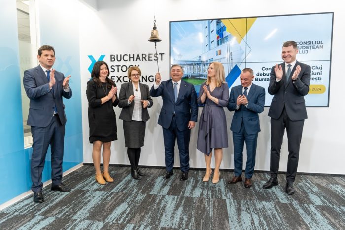 The bonds issued by Cluj County Council worth 76 million Euro make a debut on the Bucharest Stock Exchange